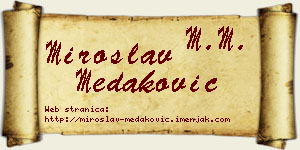 Miroslav Medaković vizit kartica